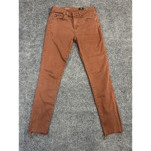 Adriano Goldschmied AG The Legging Ankle Super Skinny Rust Leggings Size 26